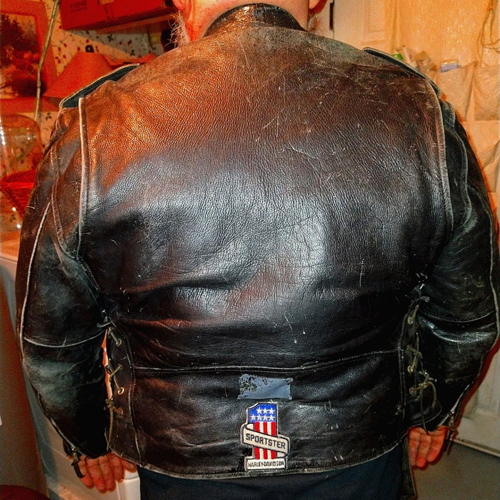 Vintage leather Harley Davidson Biker jacket